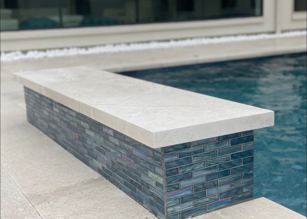 Santorini Limestone Pool Coping